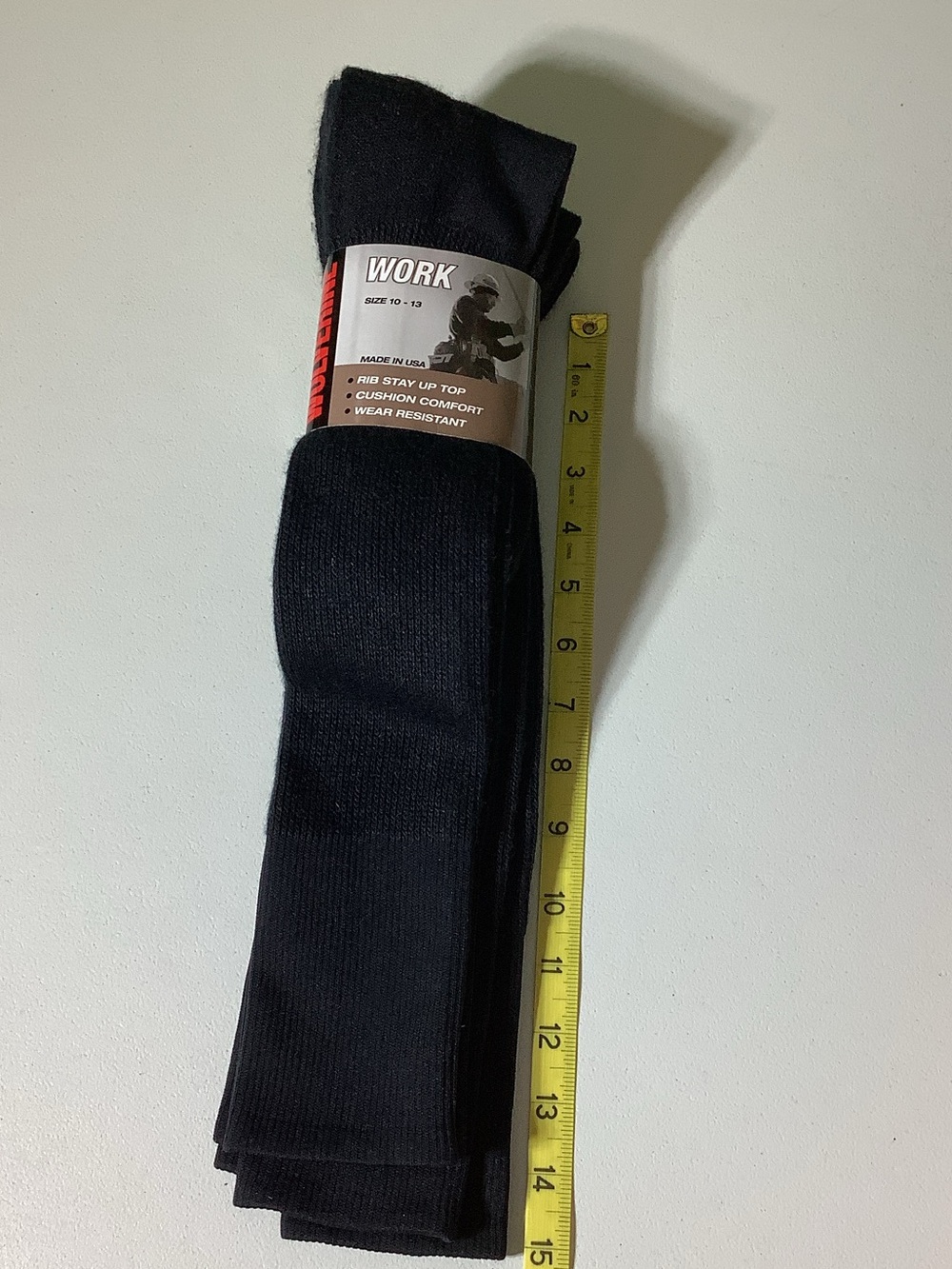 Wolverine Work black tall work socks, 3 pack